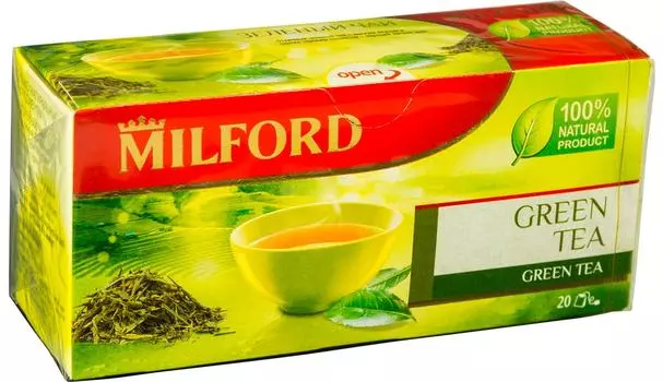 Чай зеленый Milford 20*1.5г - Vprok.ru Перекрёсток