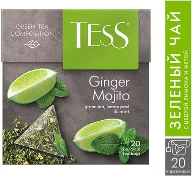 Чай зеленый Tess Ginger Mojito 20*1.8г. Закажите онлайн!