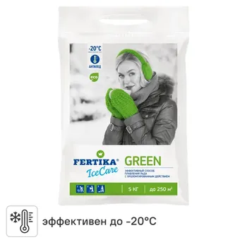 Противогололёдное средство Fertika Ice Care Green 5кг