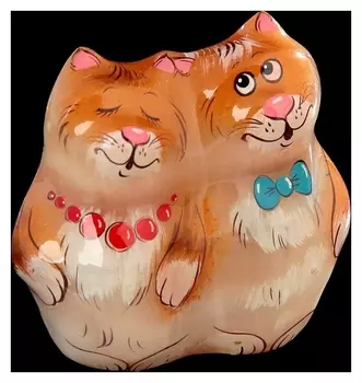 Сувенир «Кот с кошкой», 8×4×7 см, селенит