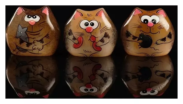 Сувенир «Котёнок веня», 3,5×3 см, селенит