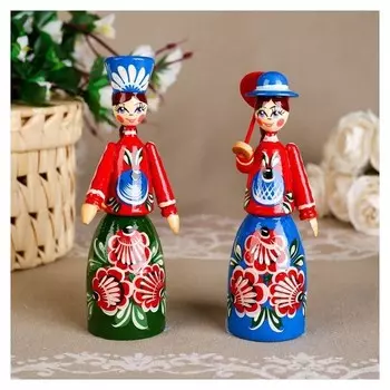 Сувенир Кукла городецкая роспись
