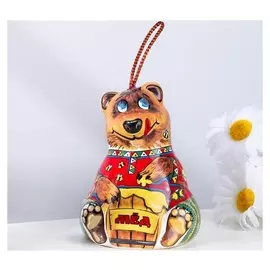 Сувенир "Медведь с медом", 9 см, керамика