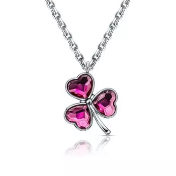 Серебряное шейное украшение с фианитами