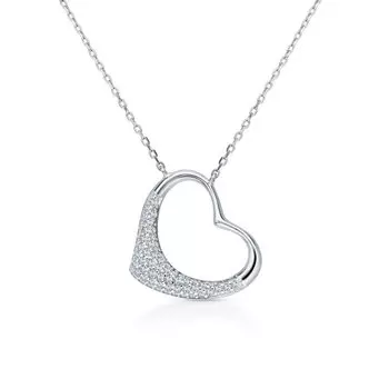Серебряное шейное украшение с фианитами