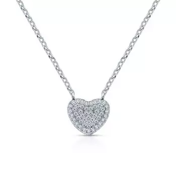 Серебряное шейное украшение с фианитами