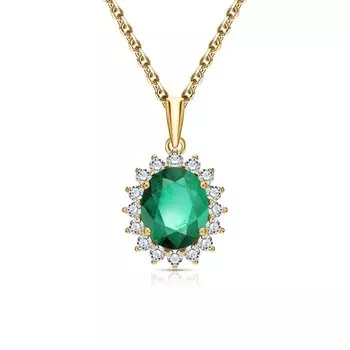 Серебряное шейное украшение с фианитами и кварцем