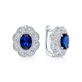 Серебряные серьги с фианитами