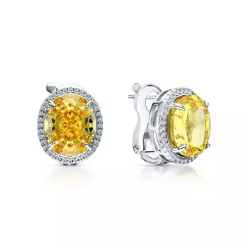 Серебряные серьги с фианитами