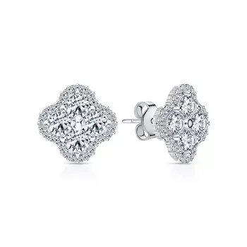 Серебряные серьги с фианитами