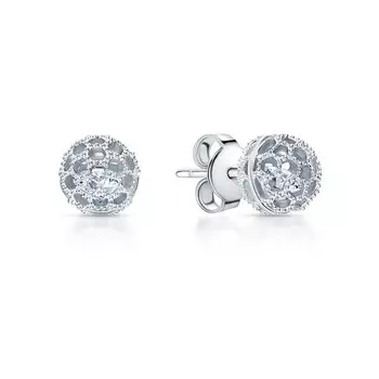 Серебряные серьги с фианитами