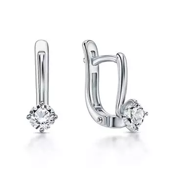 Серебряные серьги с фианитами