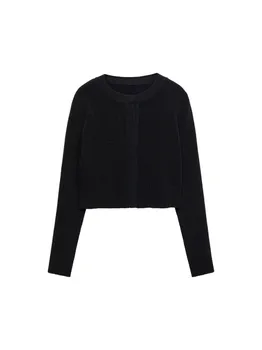Вязаный кардиган MANGO Knit Cardigan MESSI, черный