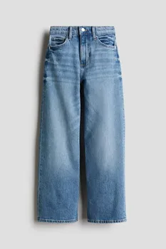 Джинсы с широкими штанинами H&M, синий