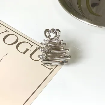 niche high-end metal hairpin, Korean temperament high ponytail small grab clip headgear women