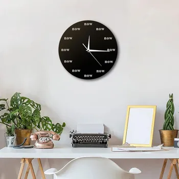 The Wall Clock Decorative Cute Modern Funny Ornament Motivational for Kids Room Indoor белый