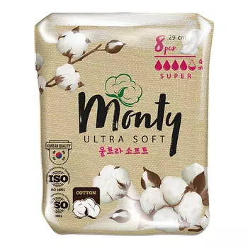 MONTY Женские гигиенические прокладки ULTRA SOFT SUPER PLUS 8.0