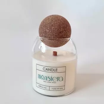 MONSTERA DECOR CANDLES DIFFUSERS Ароматическая свеча из соевого воска, аромат День в СПА