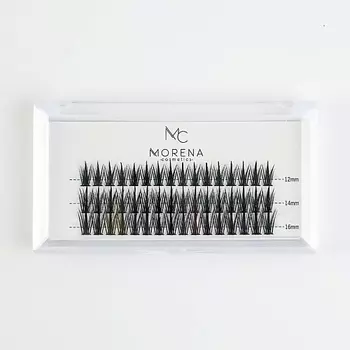 MORENA COSMETICS Накладные ресницы пучки многоразовые набор Лучики mix