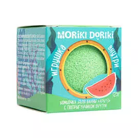 MORIKI DORIKI Ароматизирующий бурлящий шар для ванн Арбуз с игрушкой