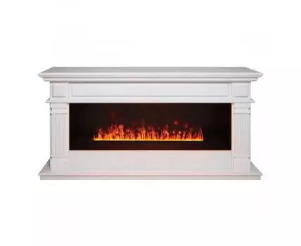 Электрокамин Islandia CST1000 WT с очагом 3D Cassette 1000 Black Panel
