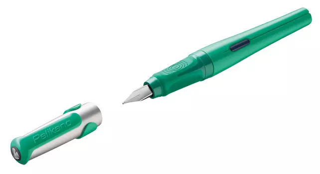 Ручка перьевая Pelikan School Pelikano (PL802963) зеленый F перо сталь нержавеющая для правшей карт.уп.