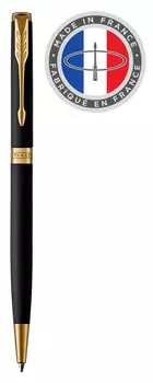 Ручка шариковая Parker Sonnet Core K528 (1931519) Matte Black GT M черные чернила подар.кор.