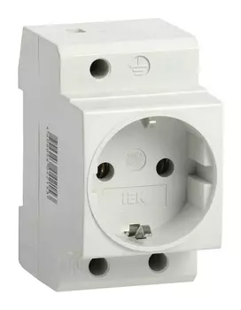 Розетка IEK (MRD10-16) DIN - рейка зазем. IP20 (упак.:1шт)