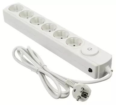 Сетевой фильтр Ippon BK232 3м (6 розеток) белый (коробка)