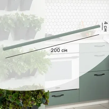 Карниз для кухонного шкафа София грин Delinia ID 200x4 см ЛДСП цвет зеленый
