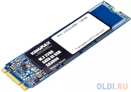 128GB SSD-накопитель Kingmax M.2 2280 SATAIII 3D TLC