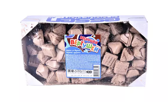 Вафли Вертушки-Веснушки со вкусом вареной сгущенки 400г Эссен