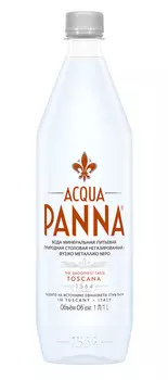 Вода минеральная Aсqua Panna н/газ природ стол 1л пэт