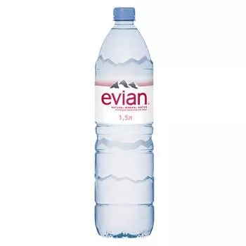 Вода минеральная Evian н/газ природ стол 1.5л пэт