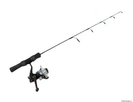 Зимняя удочка с катушкой Rapala и намотанной леской Sufix Ice Breaker Ice Combo 24"/61cm Medium (+ Упаковка виброхвостов в подарок!)