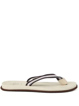 Brunello Cucinelli кожаные шлепанцы, коричневый