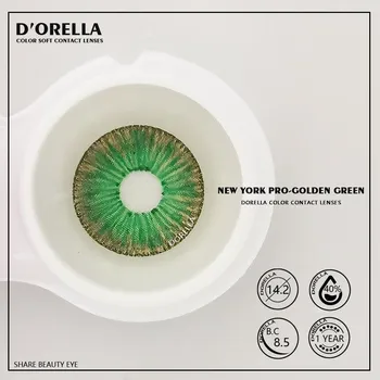DORELLA 1 пара (2 шт.) новые модные линзы нью-йоркского цвета, мягкие контактные линзы для косплея для глаз