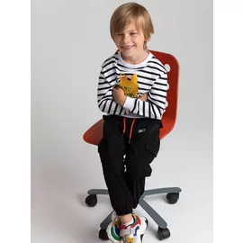 Утепленные джоггеры для мальчиков (черный, 110/ 5-6 YEARS)