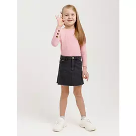 Трикотажный лонгслив для девочек (розовый, 98/ 3-4 YEARS)