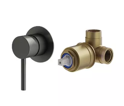 Встраиваемый смеситель для душа Plumberia Selection IXO KITXO1135GR графит матовый