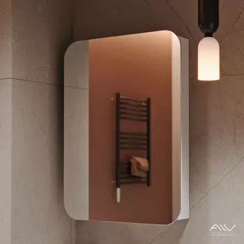 Зеркальный шкаф Alavann Cosmetic 60 см ALV0770001 белый