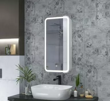 Зеркальный-шкаф с подсветкой Taliente CBled 40 см TA-CBled-EL4080R подвесной, белый, правый