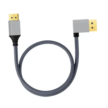 Кабель DisplayPort 4K для подключения видео, кабель DP 100 см, DP1.2 для игрового монитора Right Bend