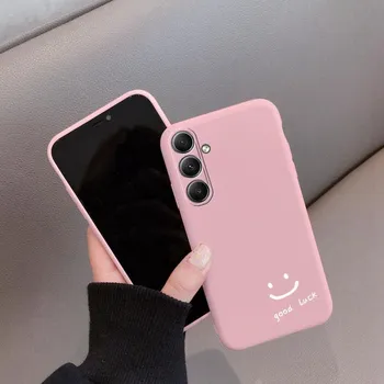 Мягкий силиконовый чехол с рисунком для Samsung A55 A35 S24 M35 Xiaomi Redmi Note 13 iPhone 15 Huawei Honor Realme Camera Защитный противоударный чехол Samsung Galaxy S9 Plus синий
