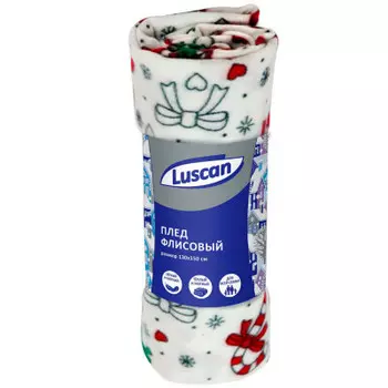 Плед флисовый лускан 130 x150 см подарки