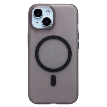 Чехол-накладка Activ SM038 SafeMag для смартфона Apple iPhone 15, TPU, черный/прозрачный (238587)