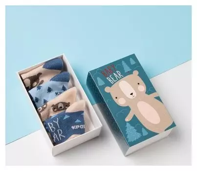 Набор носков крошка Я "Bear", 4 пары, 10-12 см