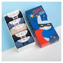 Набор носков "Super Hero" 5 пар, 22-24 см, хлопок