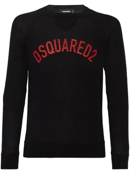 DSQUARED2 шерстяной свитер, черный