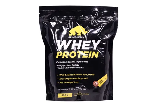 Протеин сывороточ Prime Kraft Whey Protein с вит и минер молоч шоколад, 500 г